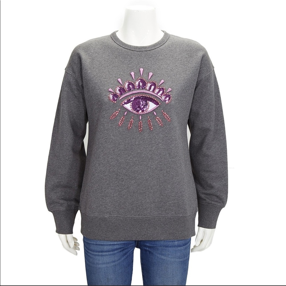 KENZO Ladies Eye Sequined Sweatshirt - Picture 1 of 1